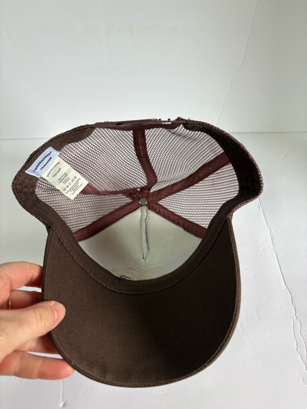 NWOT Free People Understated Leather Giddy Up Trucker Hat - Picture 9 of 10